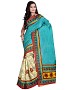 RED FLOWER BLUE Saree @ 58% OFF Rs 469.00 Only FREE Shipping + Extra Discount - saree, Buy saree Online, silk saree, bhagalpuri saree, Buy bhagalpuri saree,  online Sabse Sasta in India - Sarees for Women - 8873/20160426