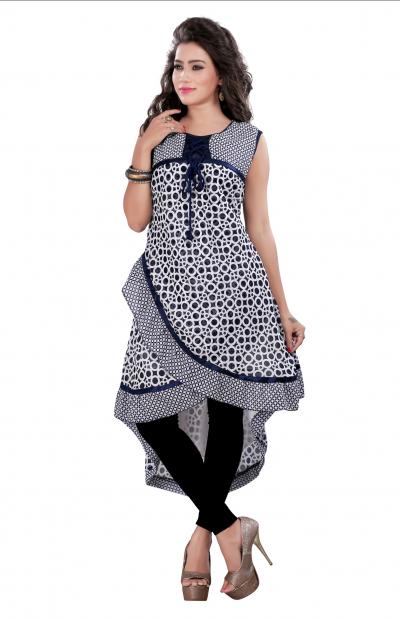 printed georgette designer kurtis