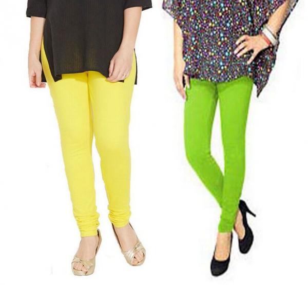 Cotton Light Yellow and Parrot Green Color Leggings Combo @ 31% OFF Rs  407.00 Only FREE Shipping + Extra Discount - Stylish legging, Buy Stylish  legging Online, simple legging, Combo Deal, Buy